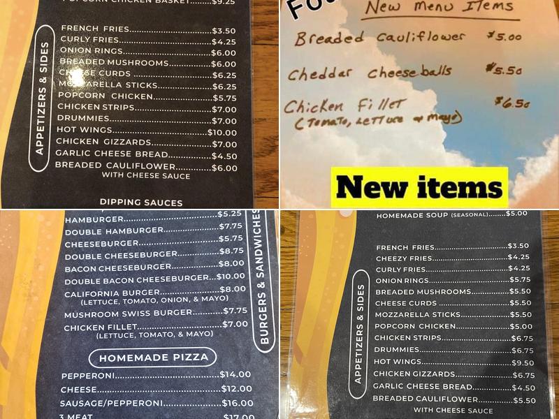 Fourtown Store & Tavern Menu