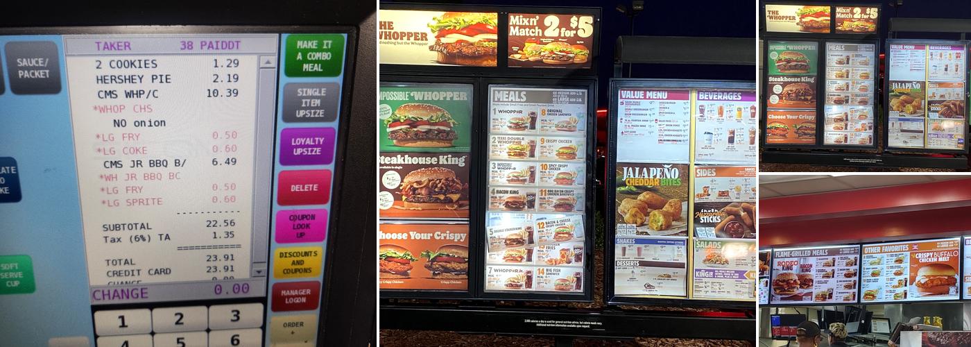 Burger King Menu