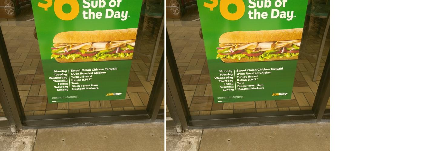 Subway Menu