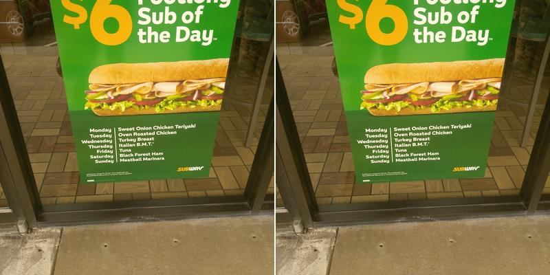 Subway Menu