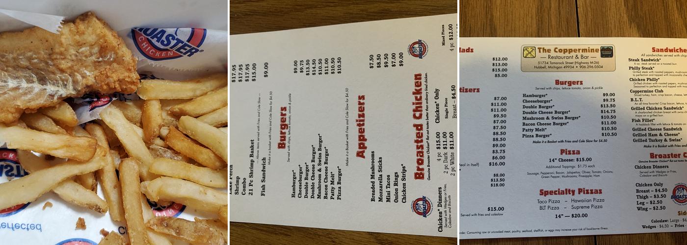 Coppermine Food & Spirits Menu