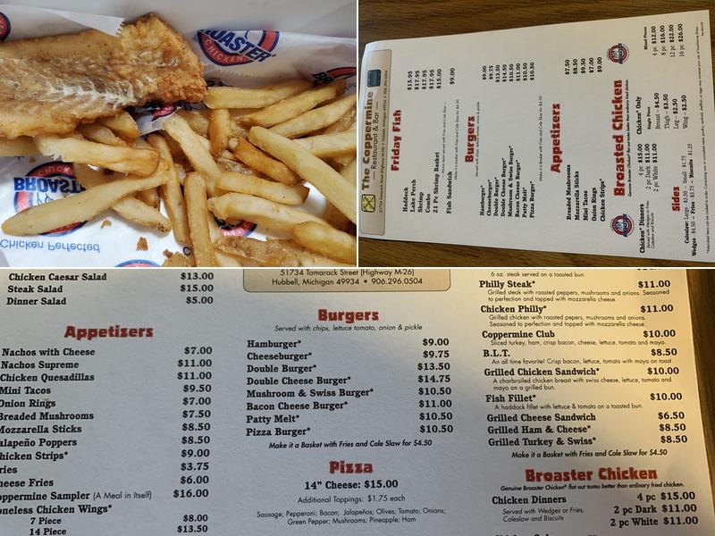 Coppermine Food & Spirits Menu