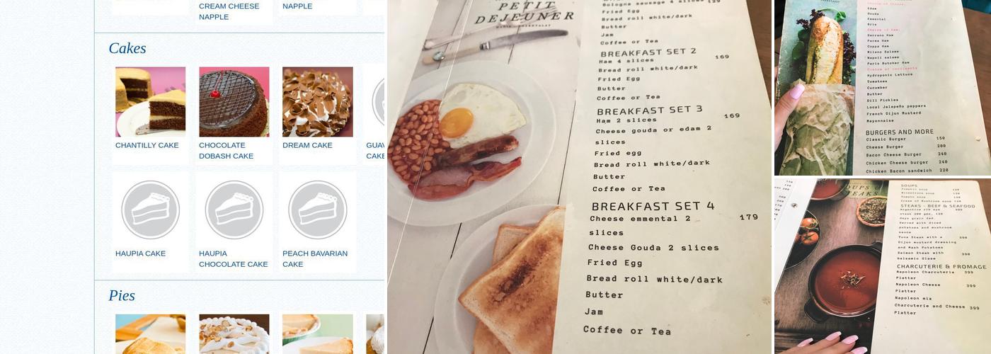 Napoleon's Bakery Menu