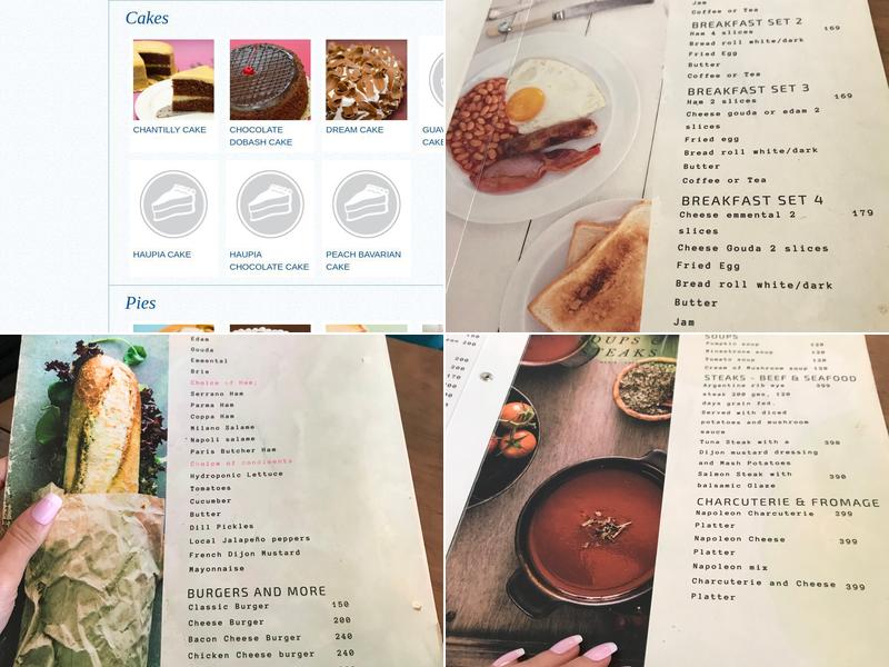 Napoleon's Bakery Menu