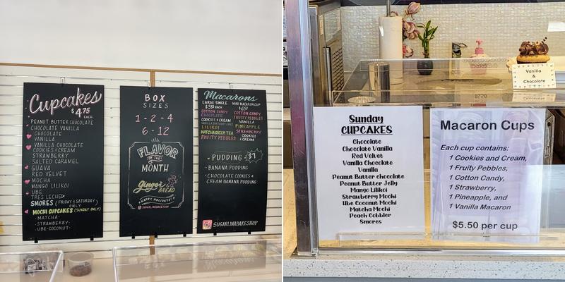 Sugarlina Bakeshop Menu