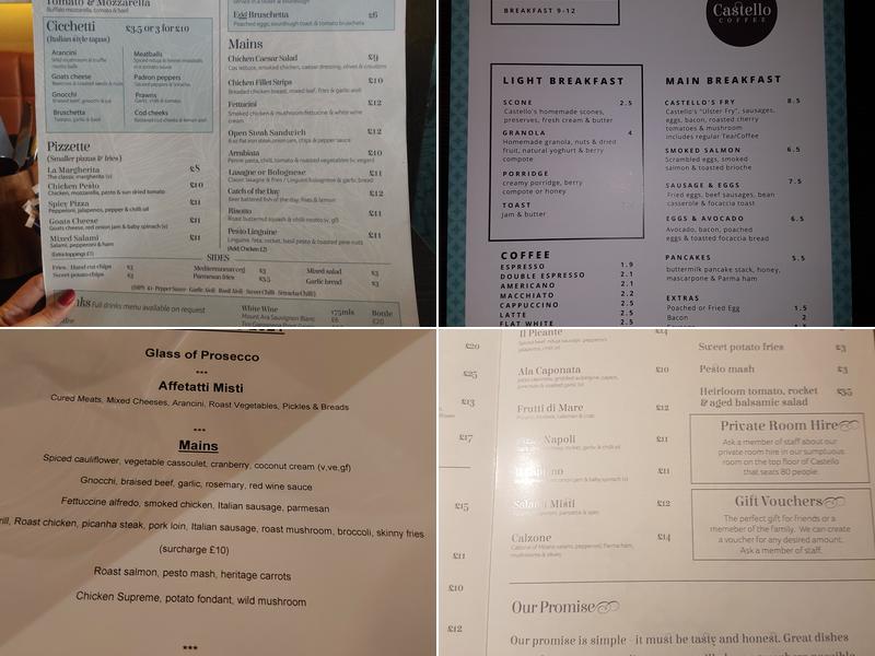 Castello Italia Menu