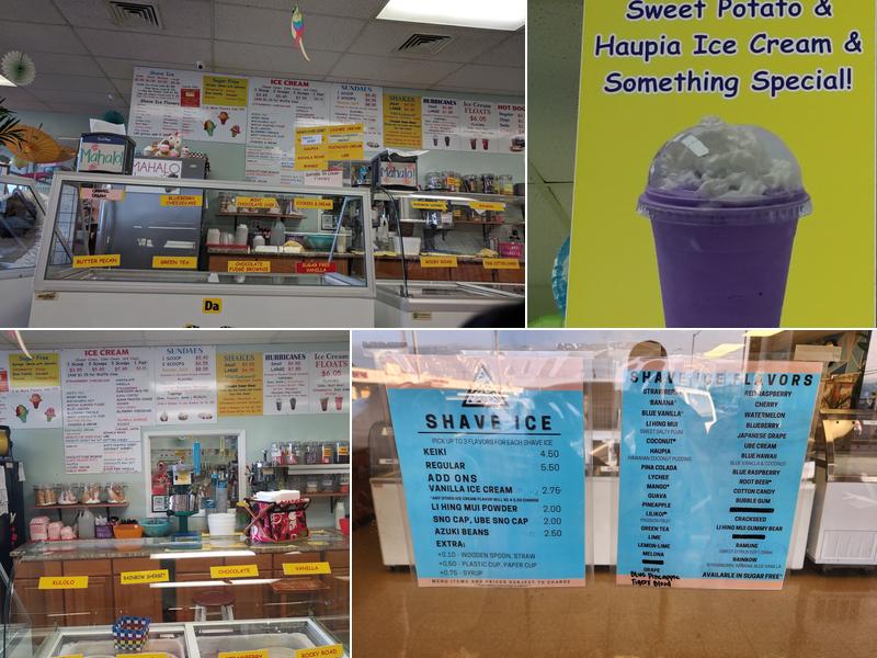 Da Hawaiian Brain Freeze Shave Ice & Ice Cream Menu