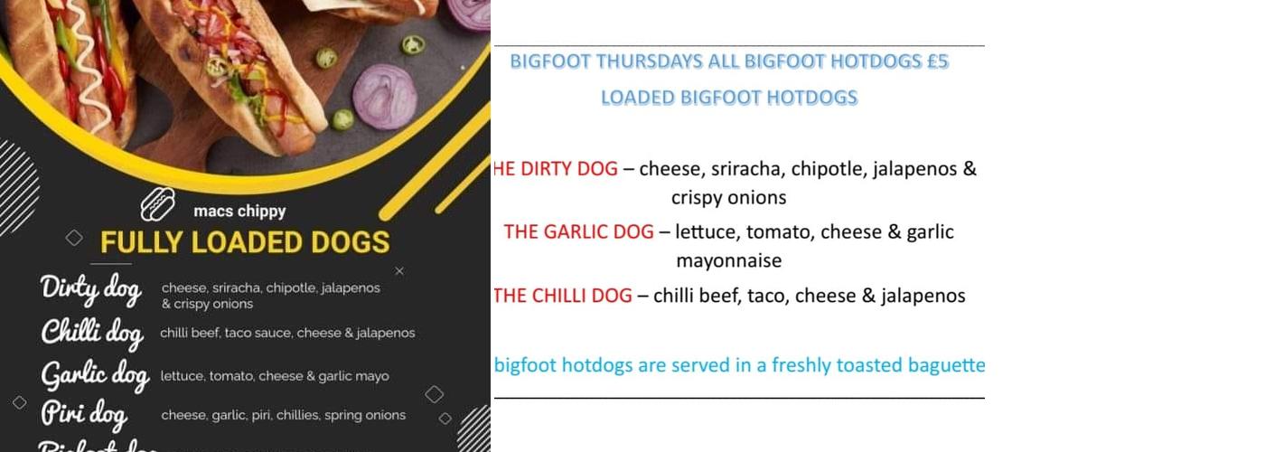 Macs Chippy Larne Menu