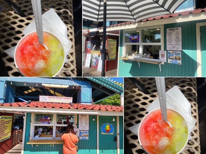 Surfing Monkey Shave Ice