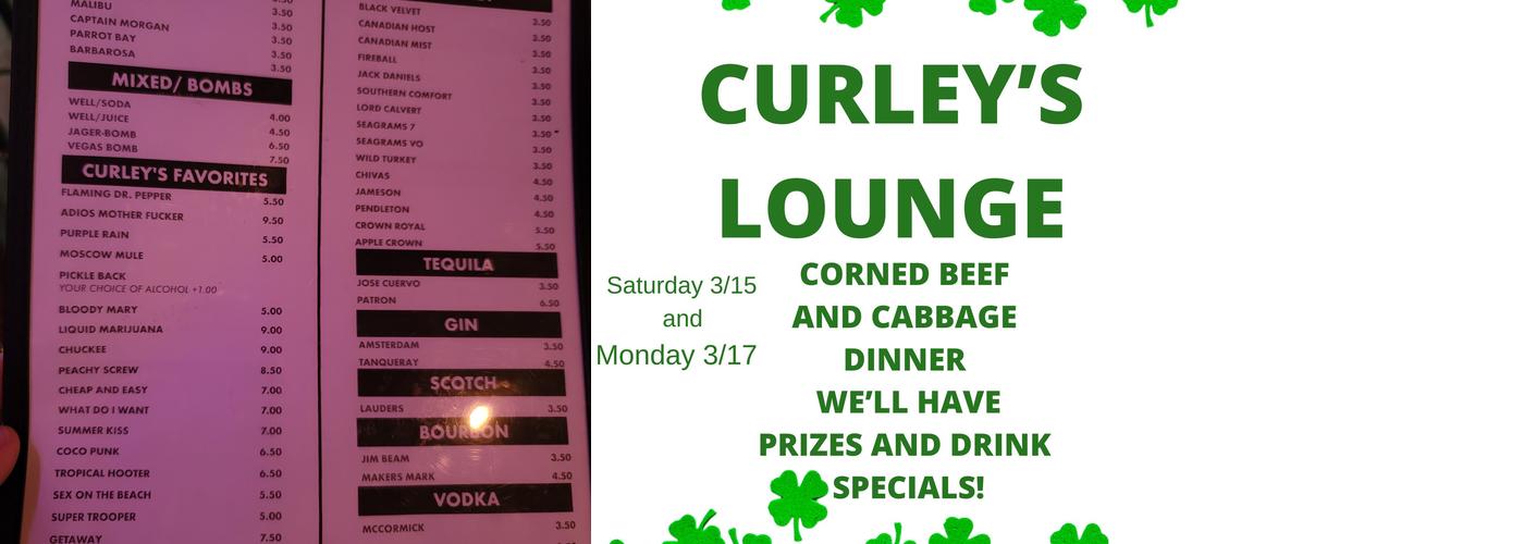 Curleys Menu
