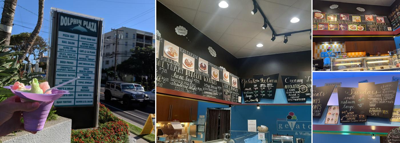 Maui Gelato and Waffles Menu