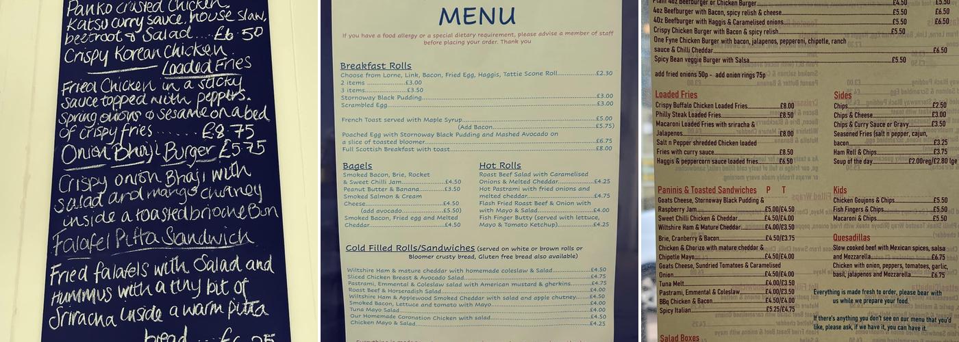 One Fyne Deli Menu