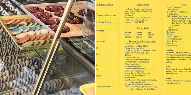 Roeck's Bakery Menu
