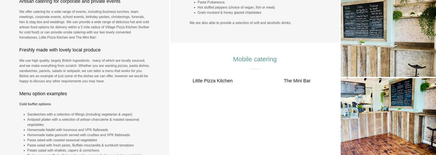 Village Pizza Kitchen Menu