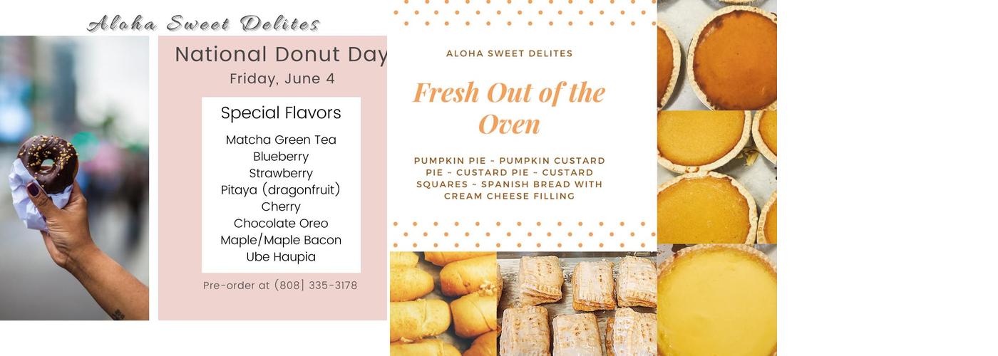 Aloha Sweet Delights Menu