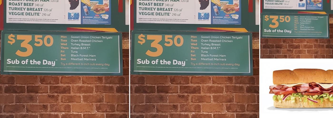 Subway Menu