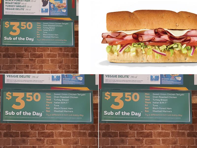 Subway Menu