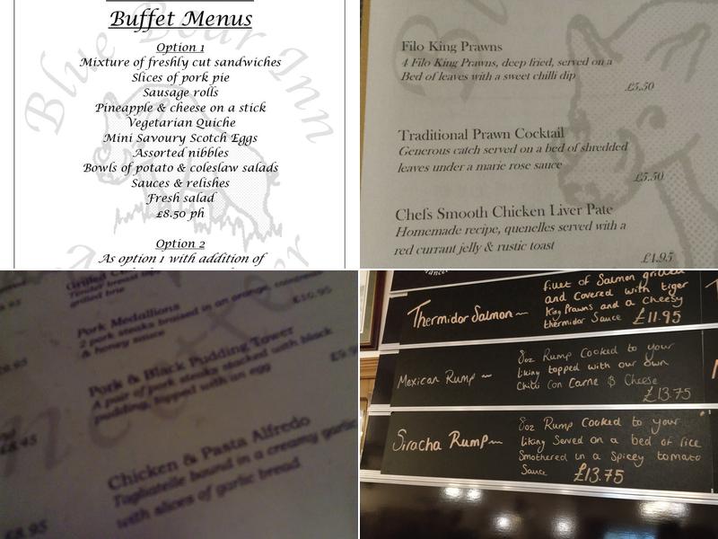 The Blue Boar Inn Menu