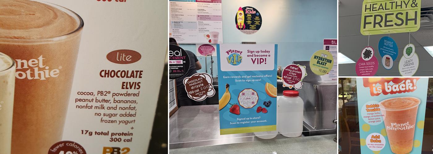 Planet Smoothie Menu