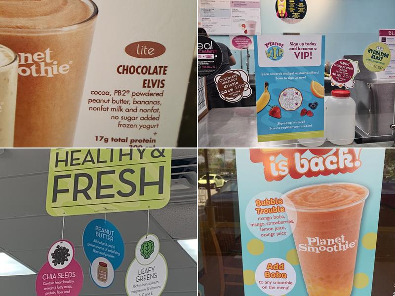 Planet Smoothie Menu