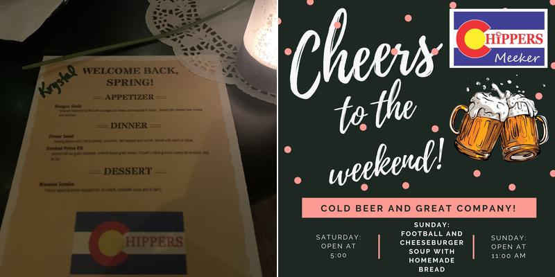 Chippers Menu
