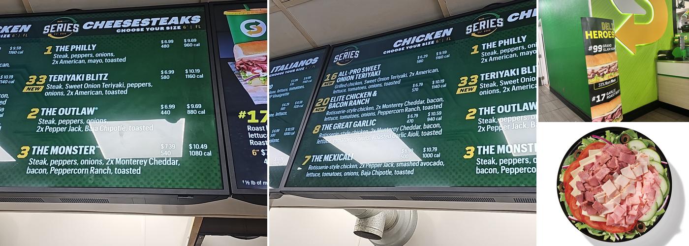 Subway Menu