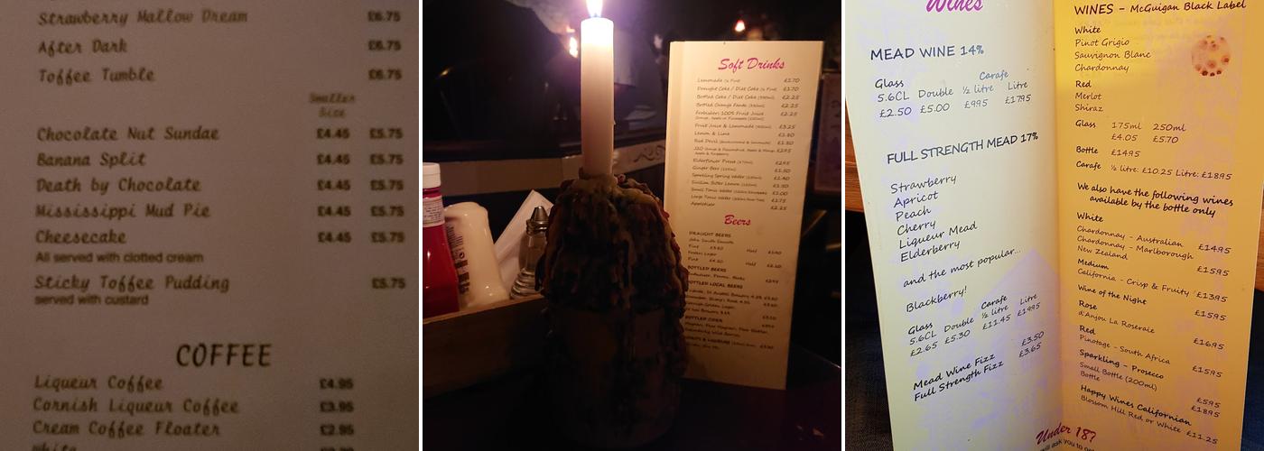 Trewellard Meadery Menu