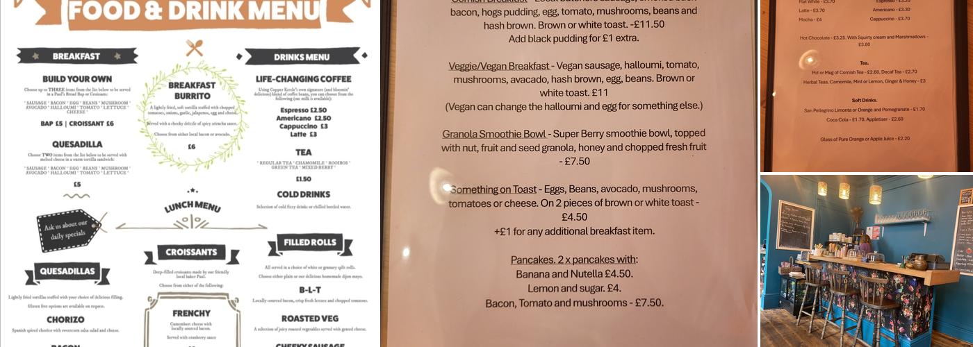 The Copper Kettle Menu