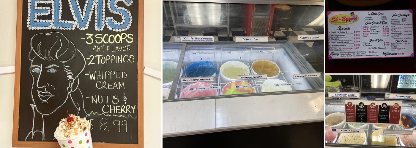 Sh-Booms Ice Cream & Sweets Menu