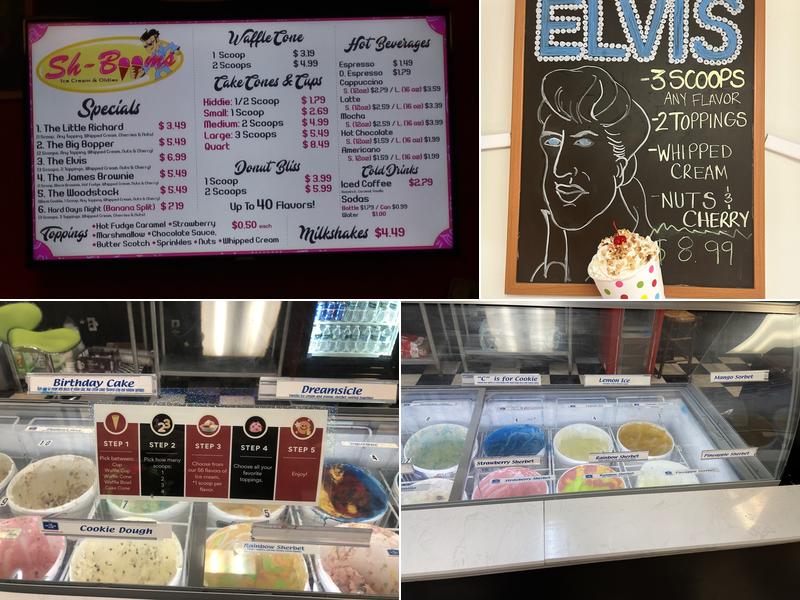 Sh-Booms Ice Cream & Sweets Menu