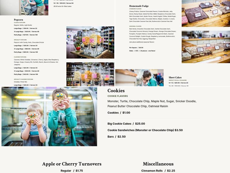 Pinter's Gardens & Pumpkins Menu