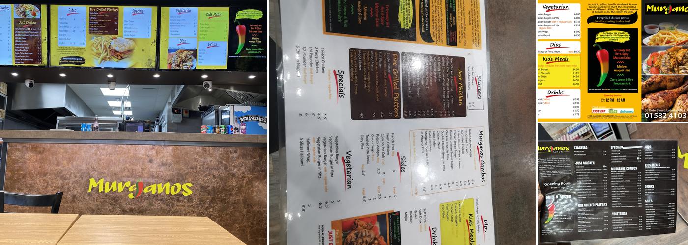 Murganos Grill Menu