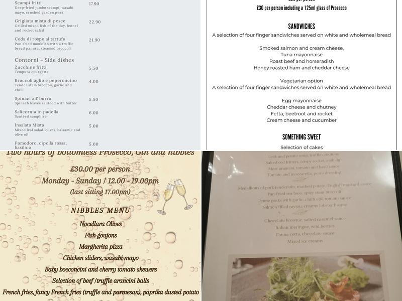 Carriages Bar & Restaurant Menu