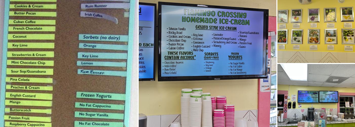 Flamingo Crossing Menu