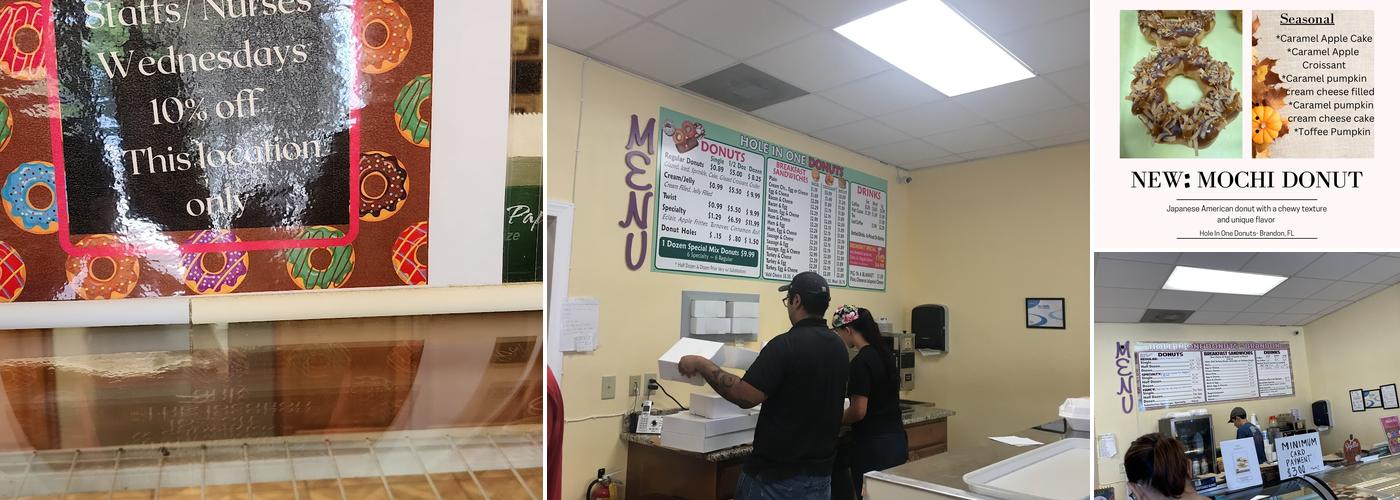 Hole In One Donuts Menu