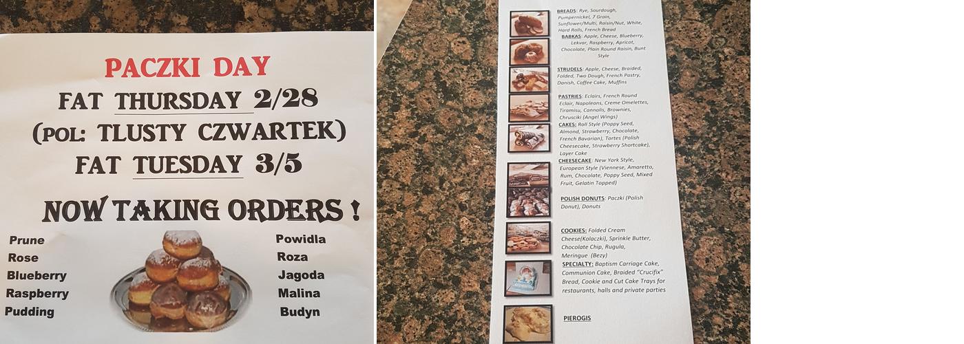 Eva's Bakery, LLC Menu