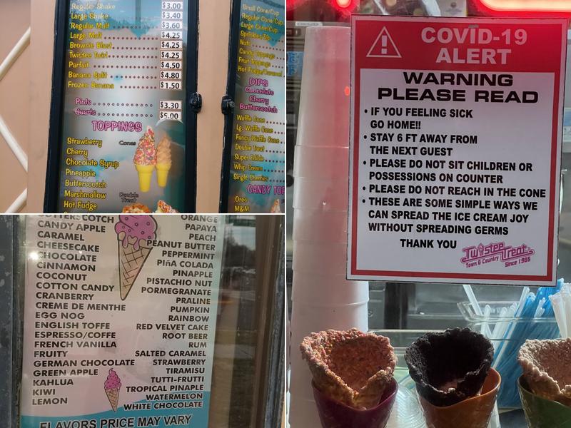 The Original Twistee Treat Tampa Menu