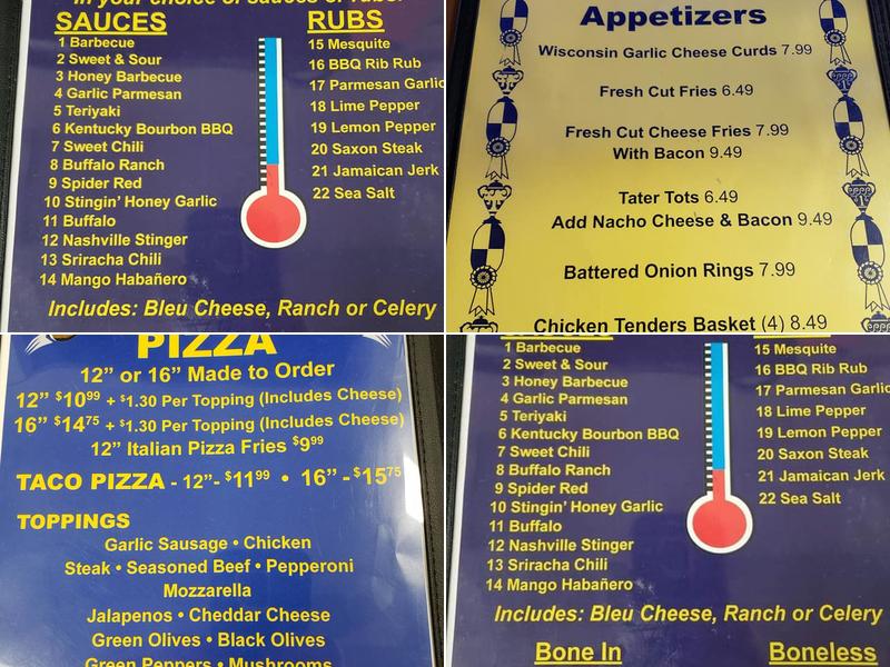 Spiders Menu