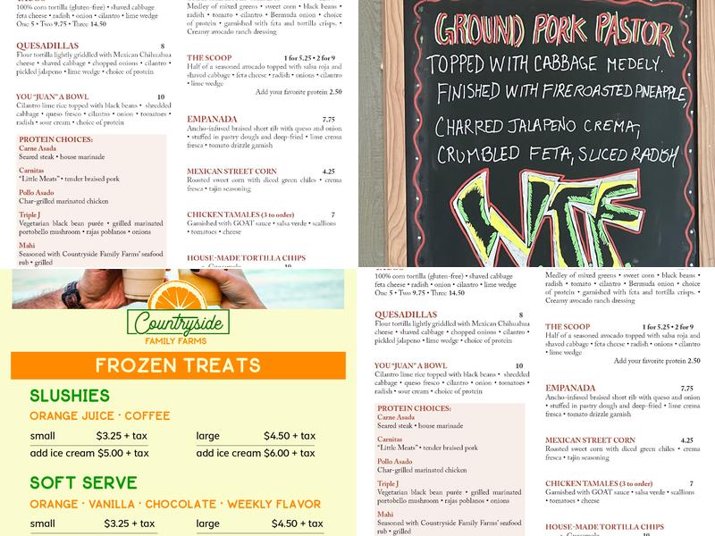 Countryside Citrus Beachside & El Sid Taqueria Menu