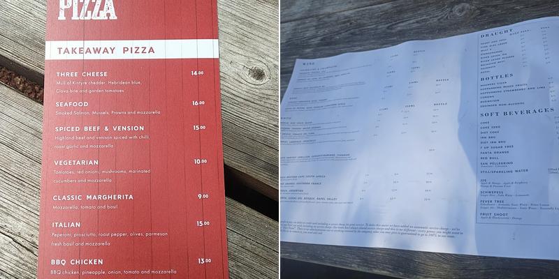 Red Shed Pizza Menu