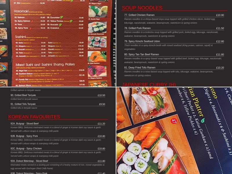 Yoku Sushi Menu