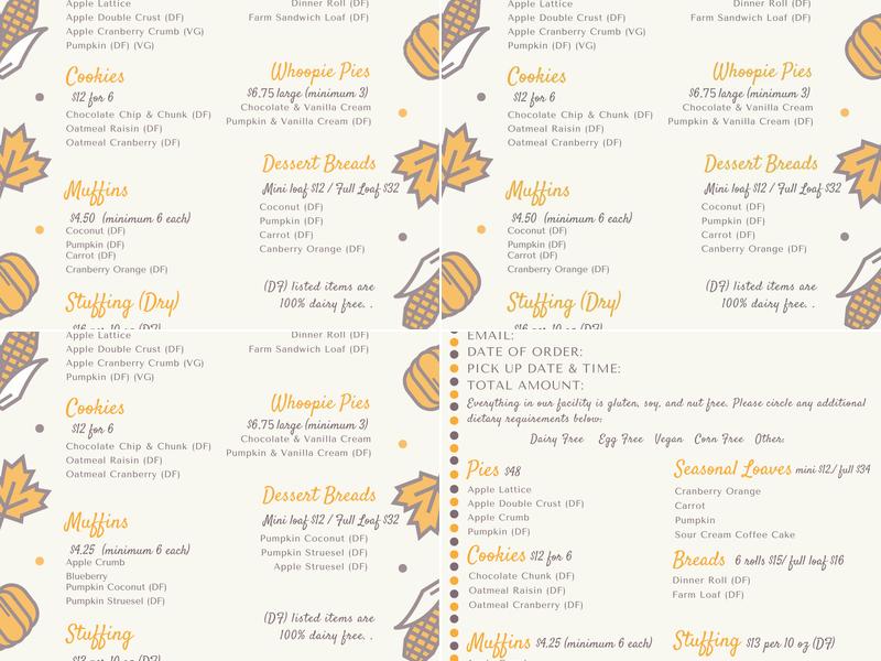 Still Delicious Menu