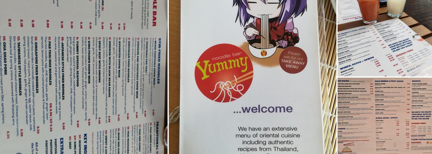 Yummy Noodle Bar Menu