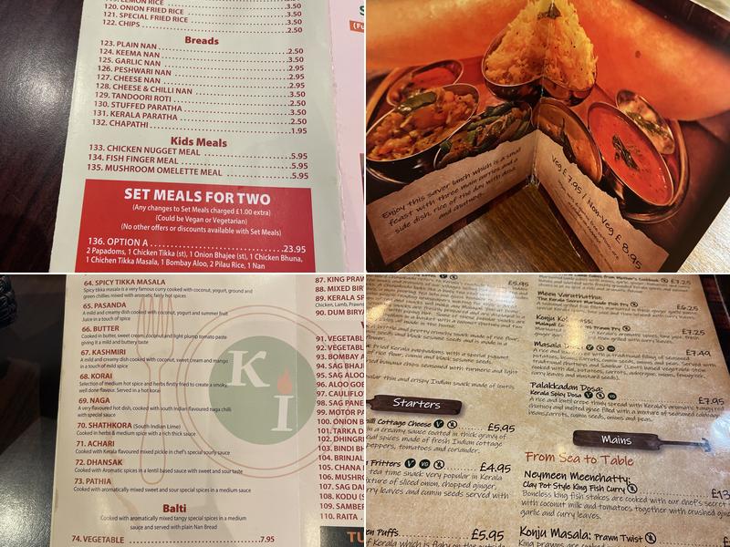 Kerala Flavours Menu
