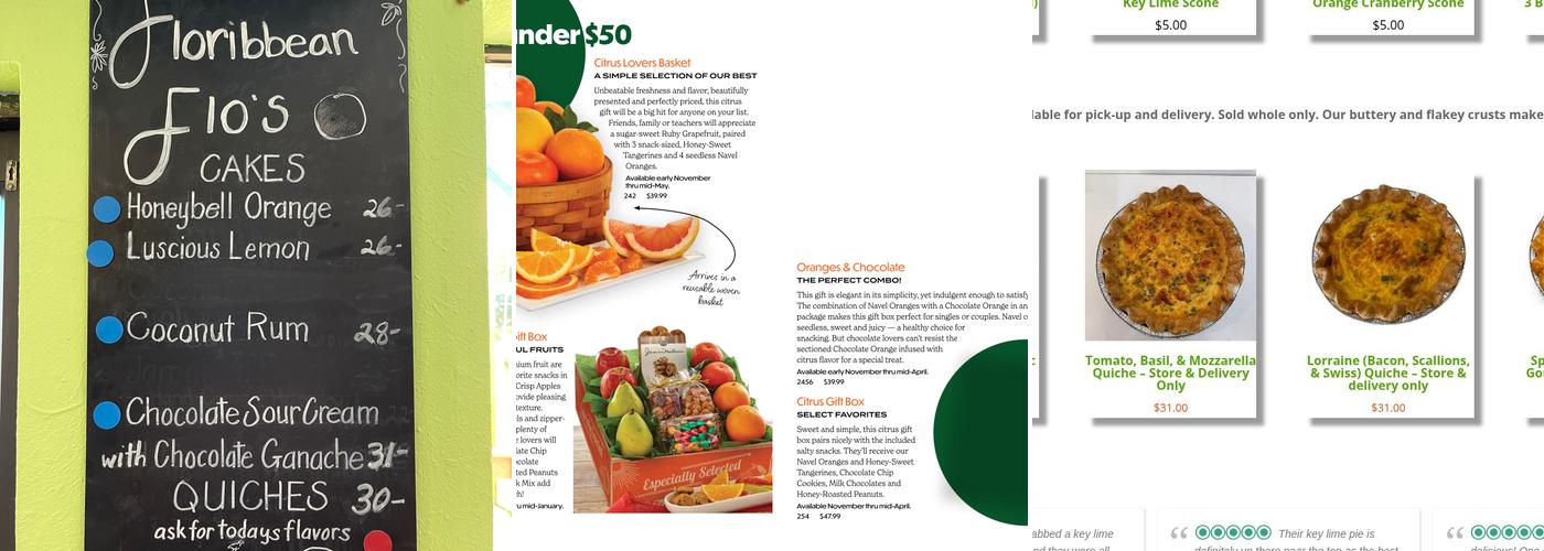 Flo's Bakery & Gifts Menu