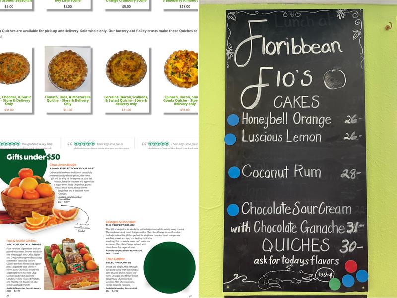 Flo's Bakery & Gifts Menu