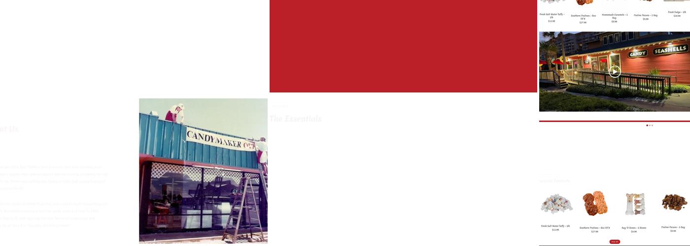 Candymaker Ice Cream Shop Menu