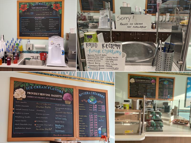 Riviera Creamery Menu