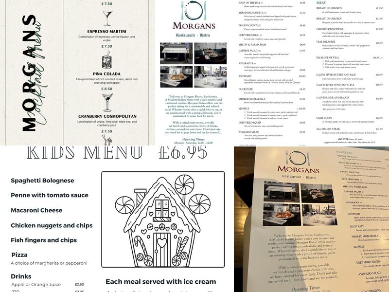 Morgans Menu