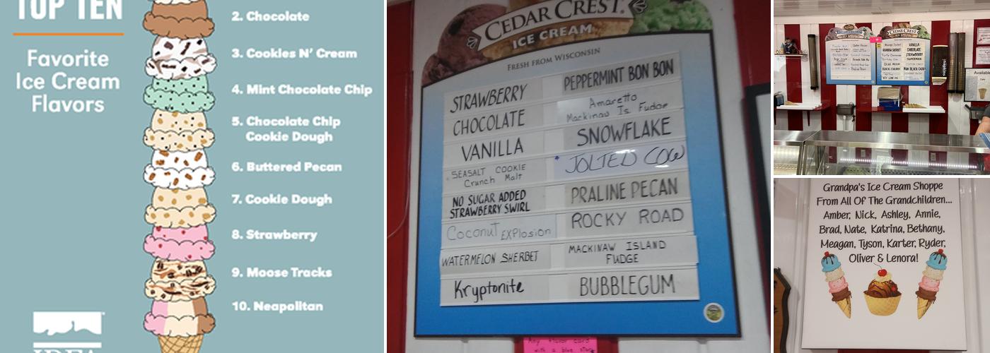 Windmill Ice Cream Shoppe Menu